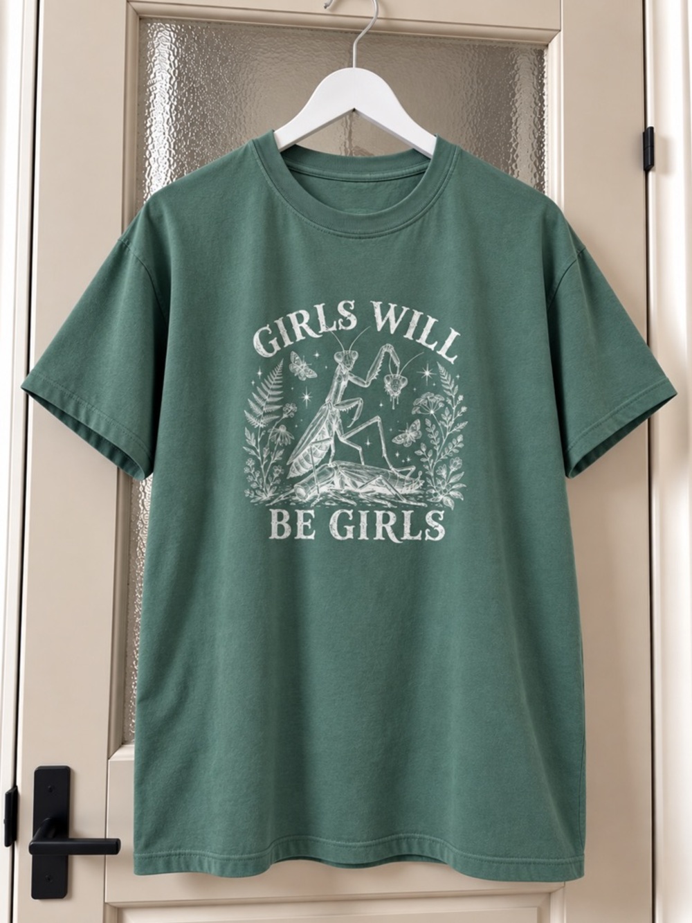 Girls Will Be Girls Graphic Light Green T-Shirt